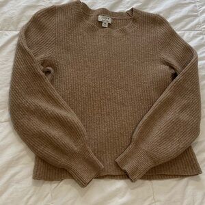 J. Crew Women's Ribbed Knit Sweater - Warm Brown